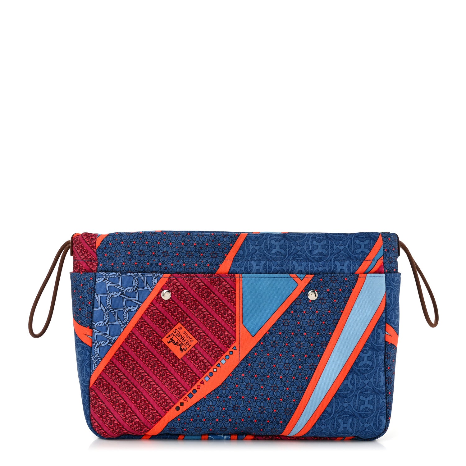 Hermes Silk Carre en Cravates Fourbi 25 MM Pouch Bleu Saphir 1 of 11