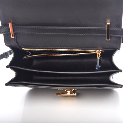 Burberry Calfskin Monogram Embossed Small TB Bag Black 5 of 9