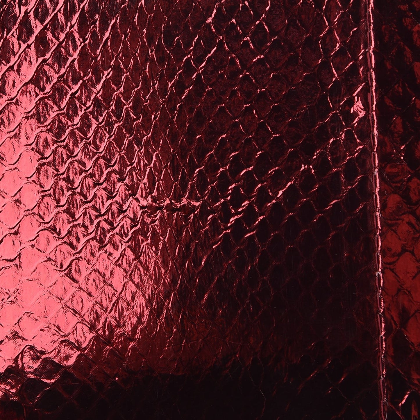 Metallic Snakeskin Monogram Toy Kate Strap Wallet Cherry