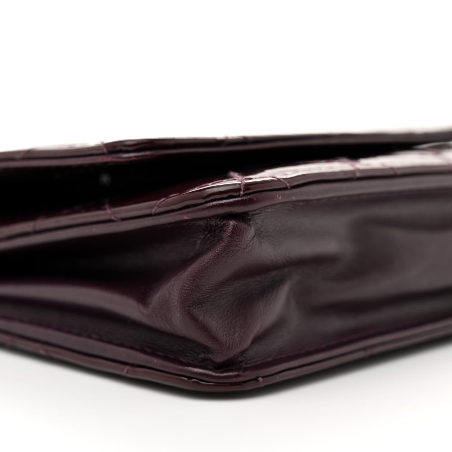 Chanel Patent Quilted Wallet On Chain WOC Purple 9 of 12