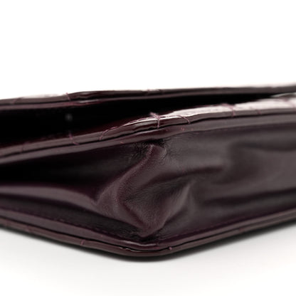 Chanel Patent Quilted Wallet On Chain WOC Purple 9 of 12
