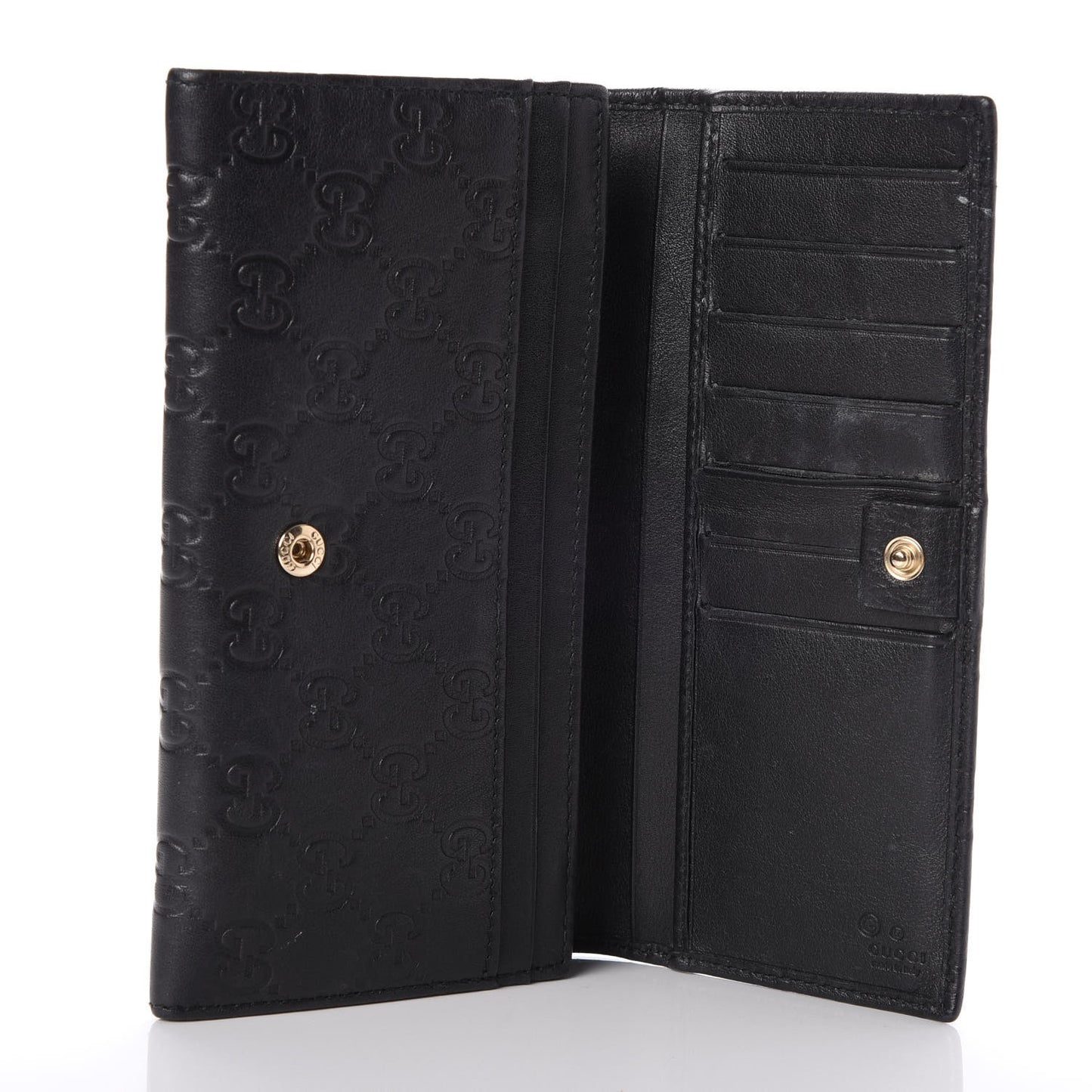 Guccissima Continental Flap Wallet Black