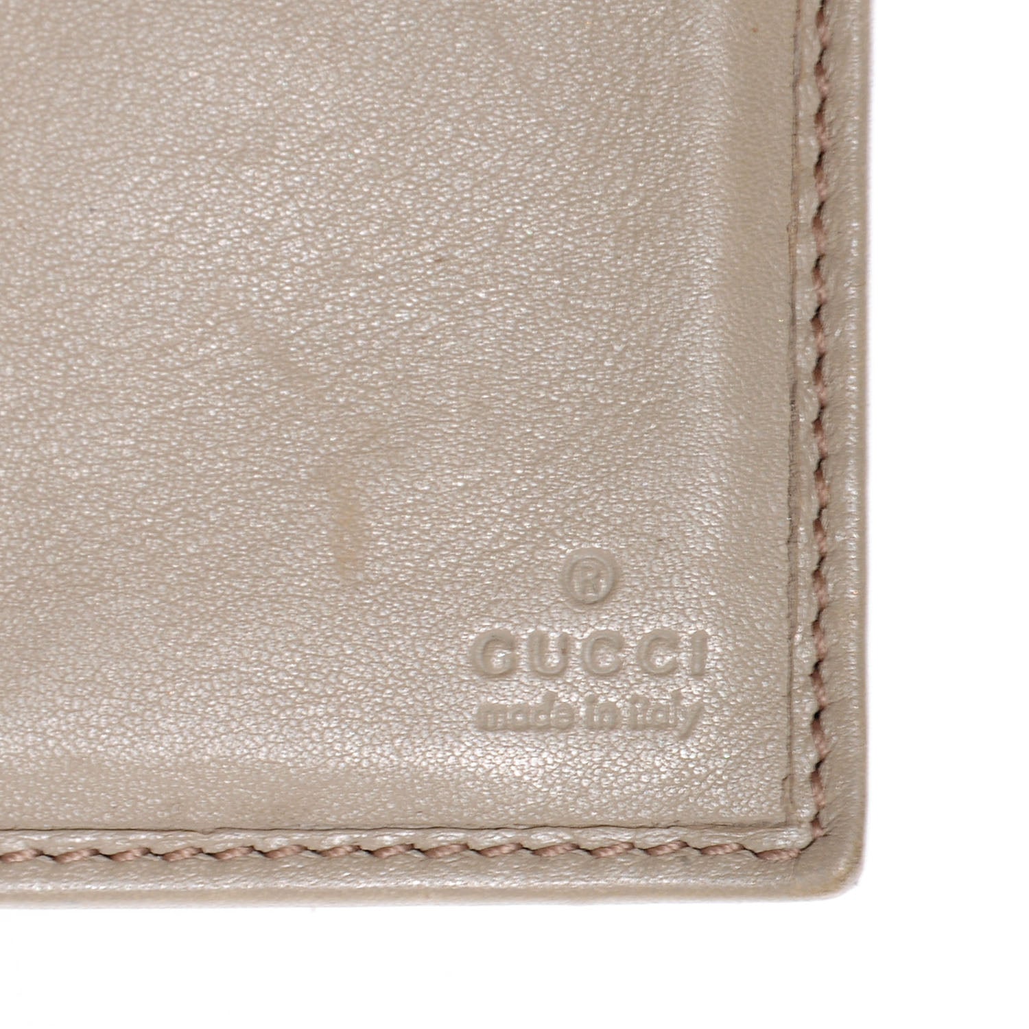 Gucci Guccissima Abbey Continental Wallet Off White 6 of 7
