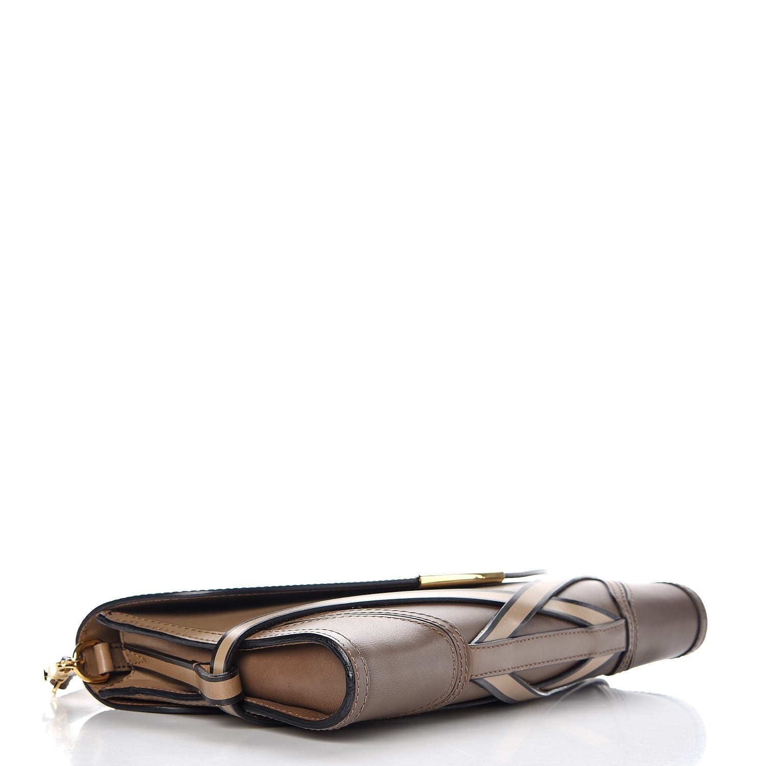 Burberry Bridle Calfskin Katherine Crossbody Clutch Beige 4 of 13