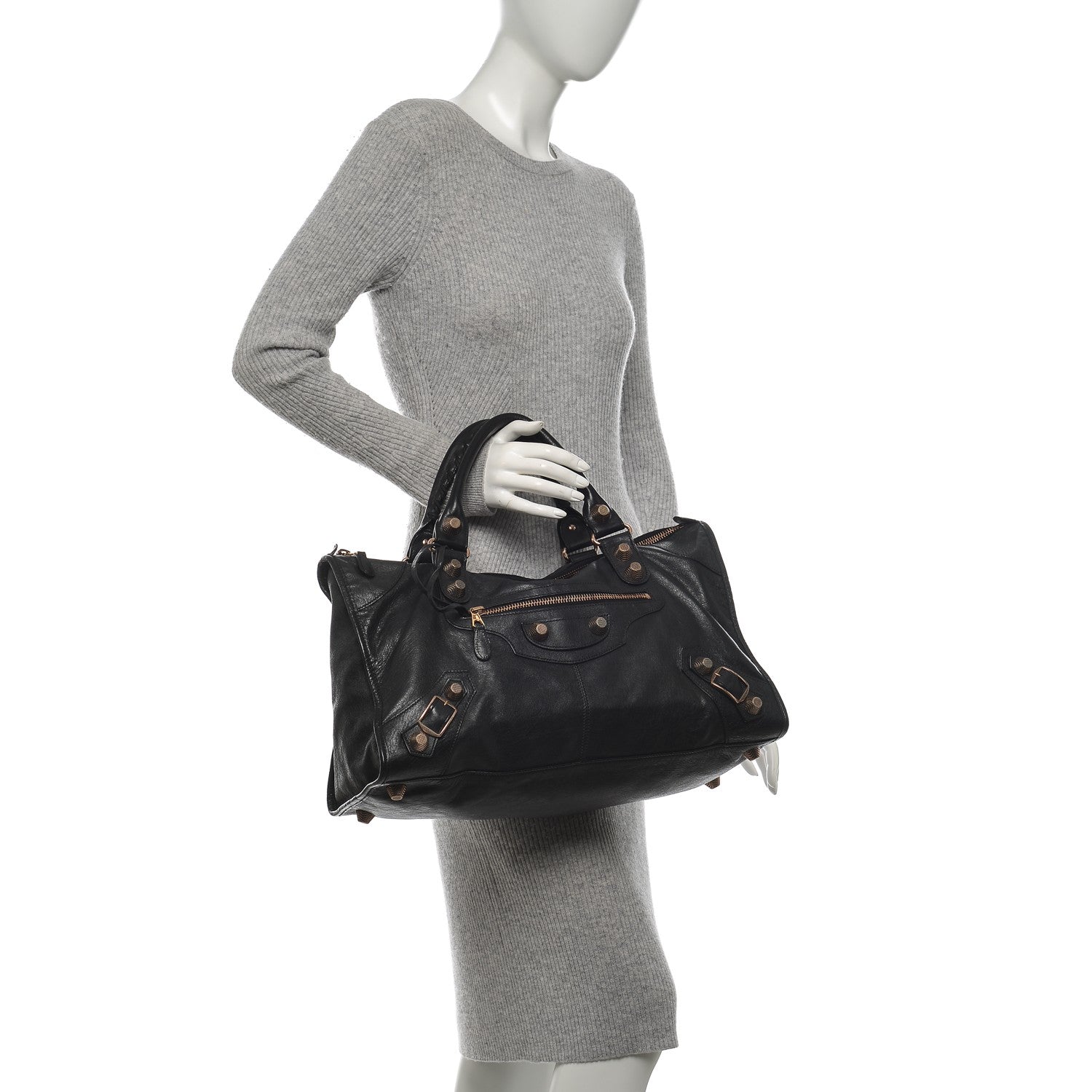 Balenciaga Agneau Giant 21 Rose Gold Hardware Work Black 2 of 6