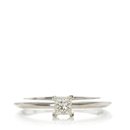 Tiffany Platinum Diamond Princess Cut Engagement Ring size 6 1 of 5