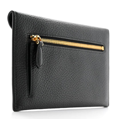 Prada Vitello Daino Envelope Wallet Black 3 of 10