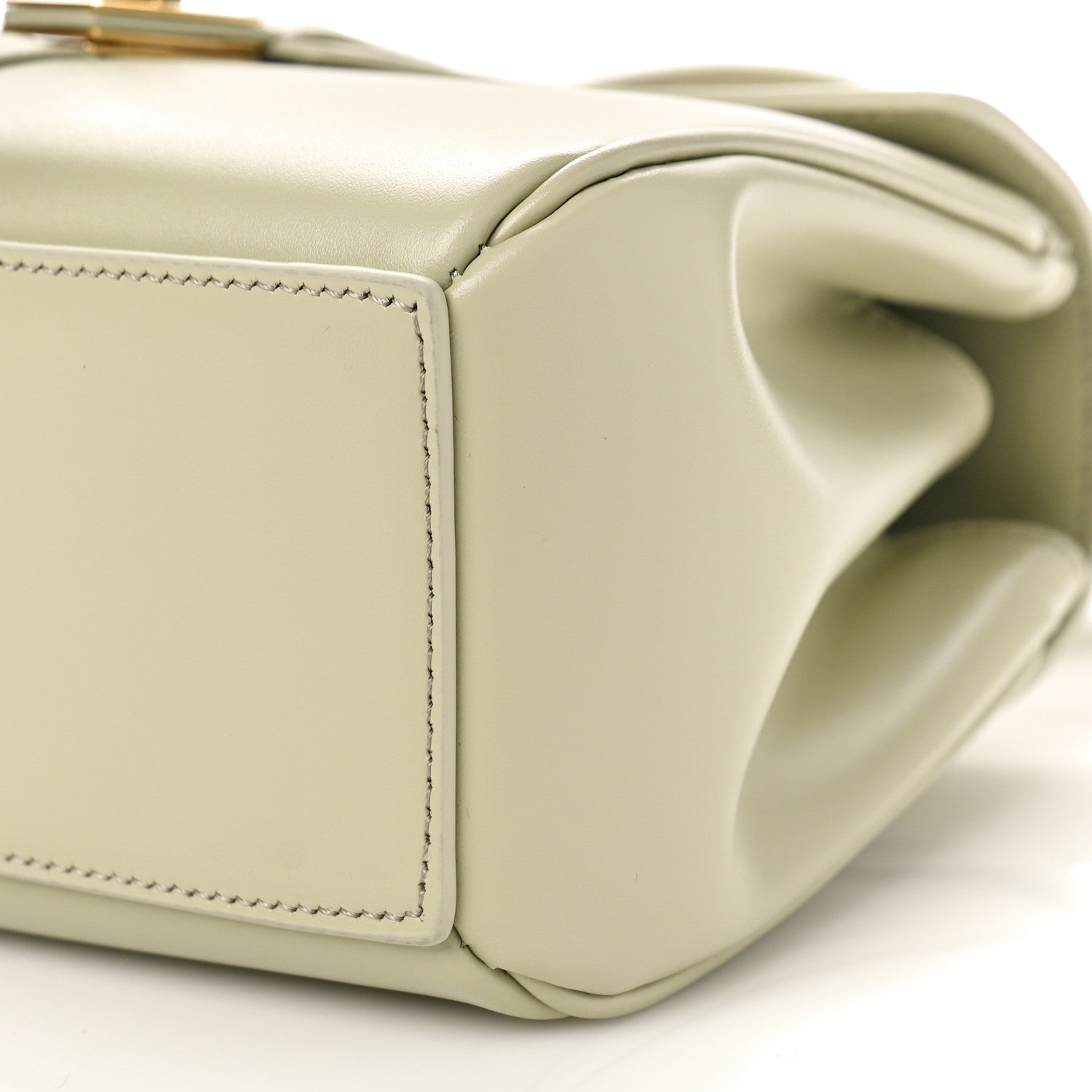 Celine Satinated Calfskin Mini 16 Top Handle Bag Almond Green 8 of 8