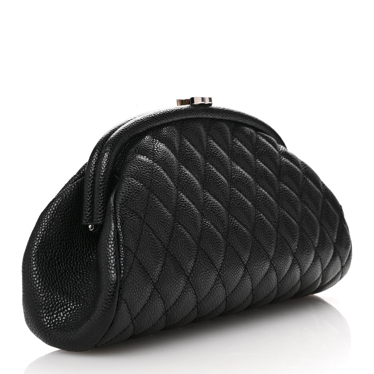Caviar Quilted Timeless Clutch Black