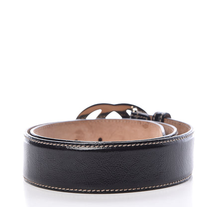 Gucci Patent Interlocking G Belt 85 34 Black 3 of 9