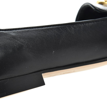 Chanel Lambskin Pearl CC Loafers 37 Black 10 of 17
