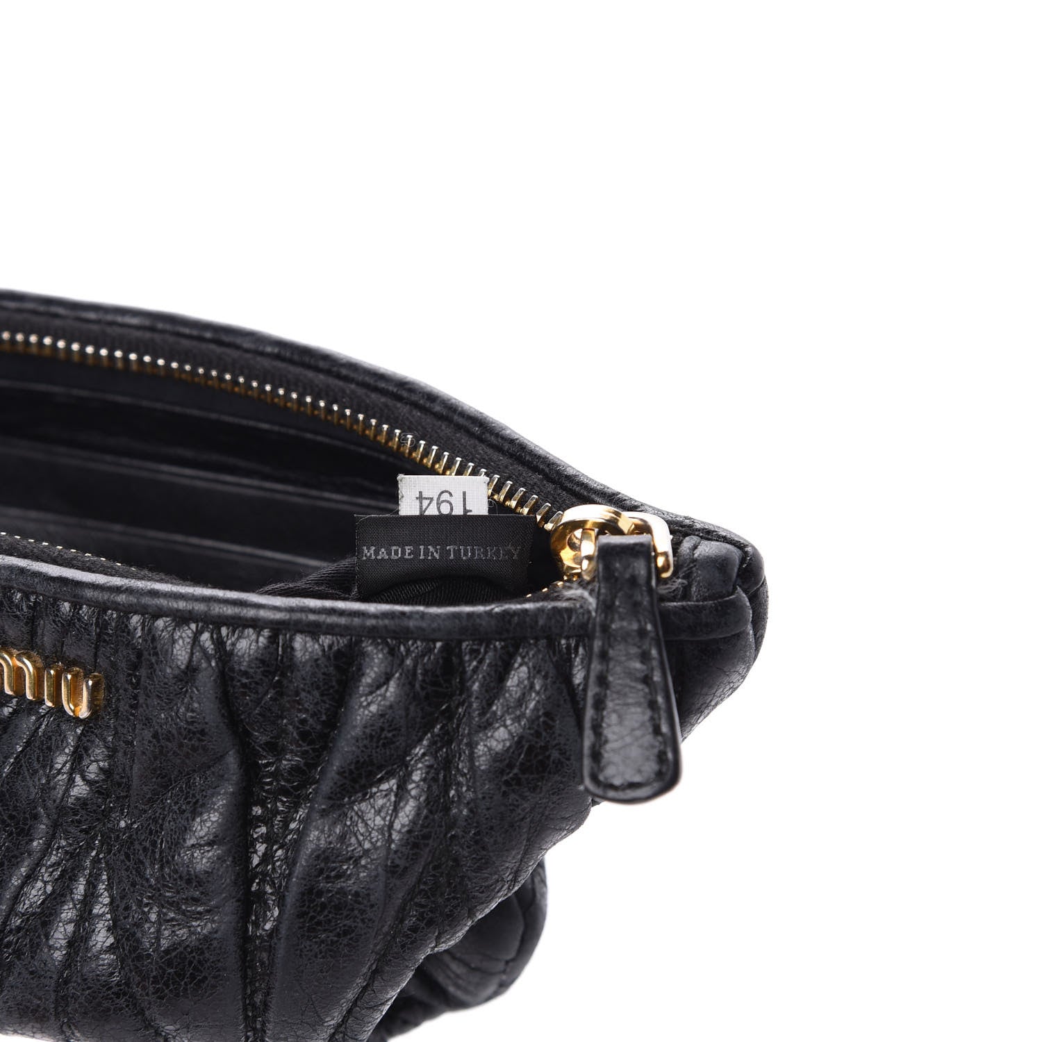 Miu Miu Nappa Matelasse Lux Pouch Black 7 of 11