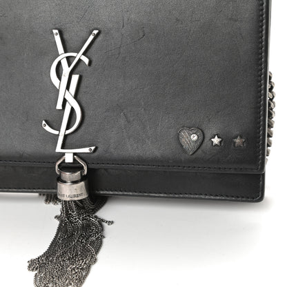 Saint Laurent Smooth Calfskin Classic Monogram Pins Kate Tassel Chain Wallet Black 16 of 18