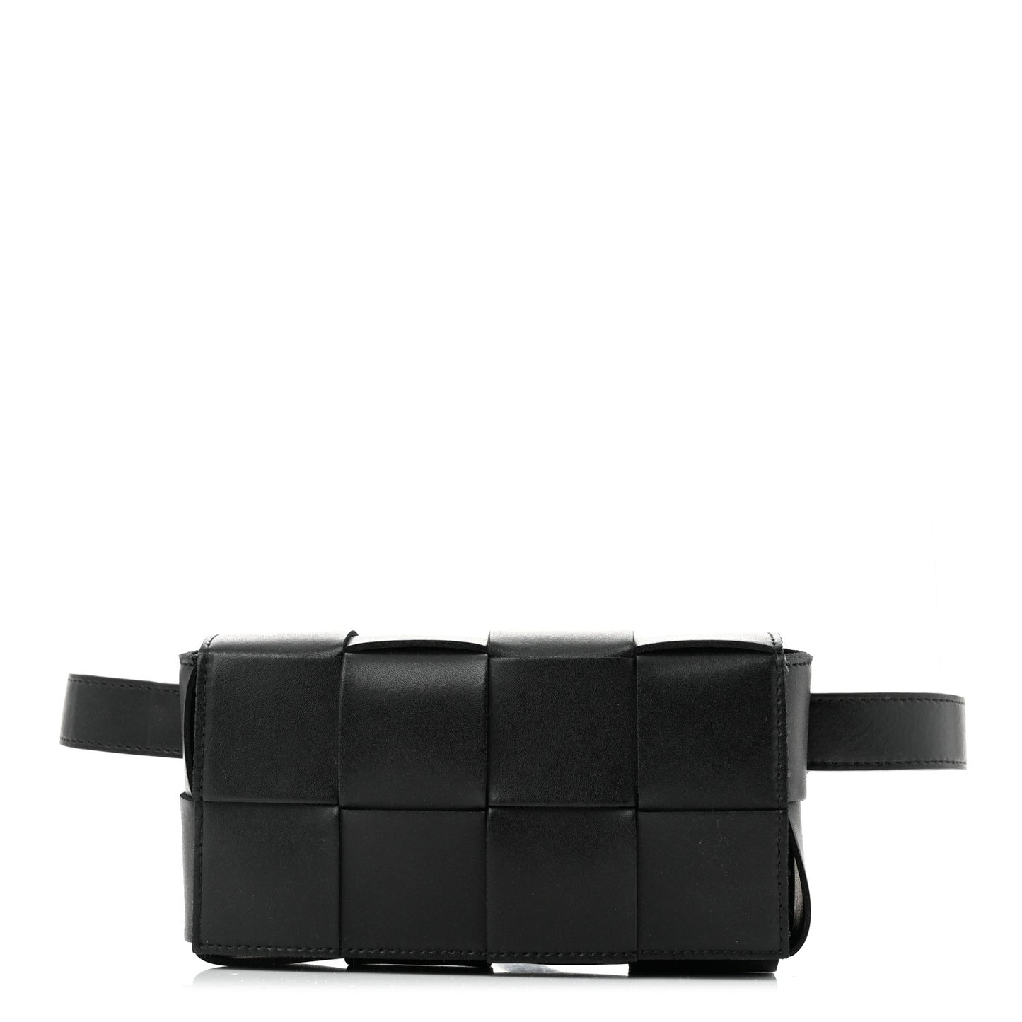 Nappa Maxi Intreccio The Belt Cassette Bag Black