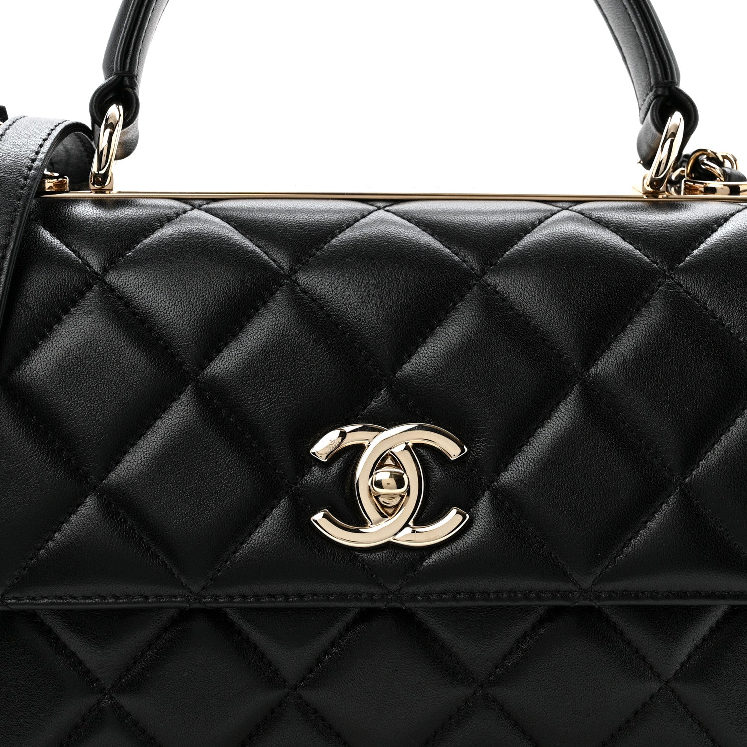 Chanel Lambskin Quilted Small Trendy CC Dual Handle Flap Bag Black 9 of 12