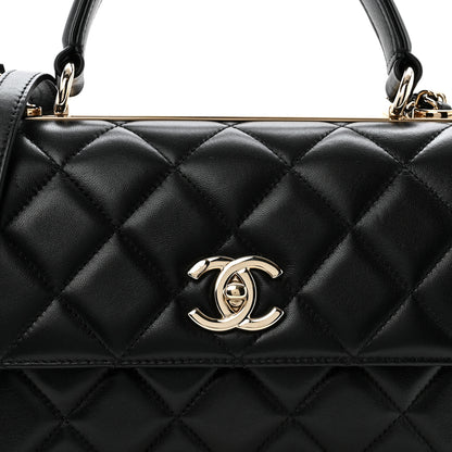 Chanel Lambskin Quilted Small Trendy CC Dual Handle Flap Bag Black 9 of 12