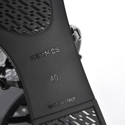 Hermes Rubber Chaine d'Ancre Rivage Sandals 40 Black 6 of 8