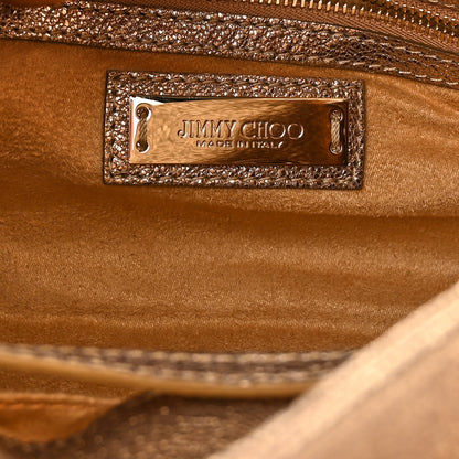 Jimmy Choo Metallic Calfskin Rosalie Satchel Gold 6 of 9