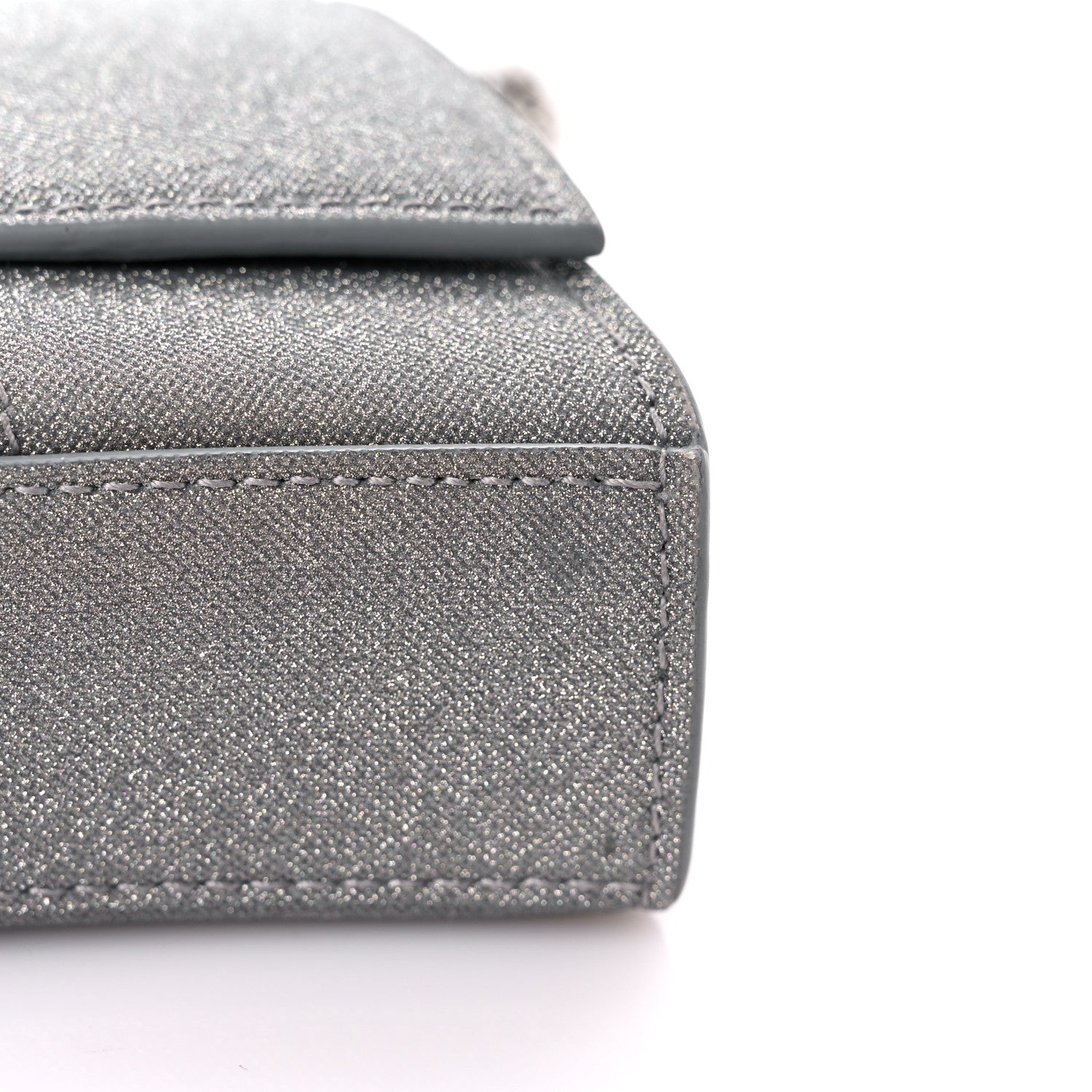 Balenciaga Glitter Fabric Hourglass Chain Bag Grey 12 of 12