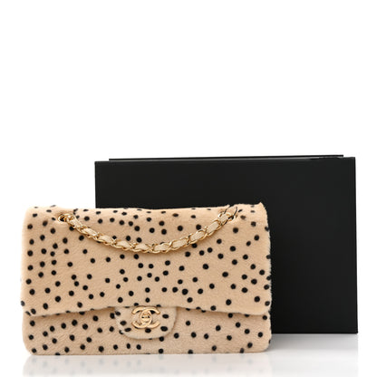 Chanel Pony Hair Cheetah Printed Creative Fabrics Flap Light Beige Black 10 of 10
