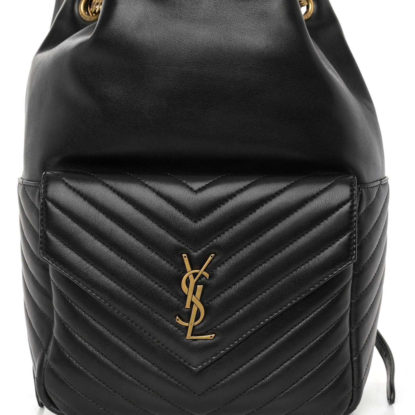 Lambskin Matelasse Monogram Joe Backpack Black