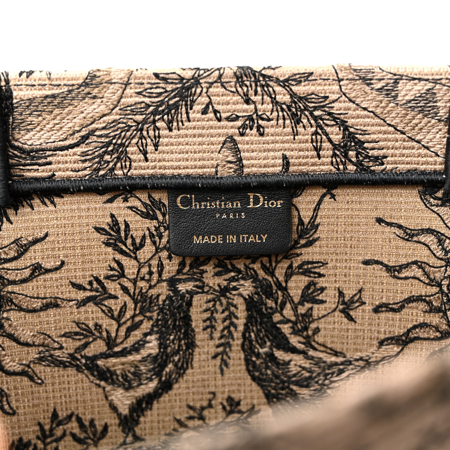 Christian Dior Canvas Embroidered Large Toile de Jouy Soleil Book Tote Beige 6 of 13
