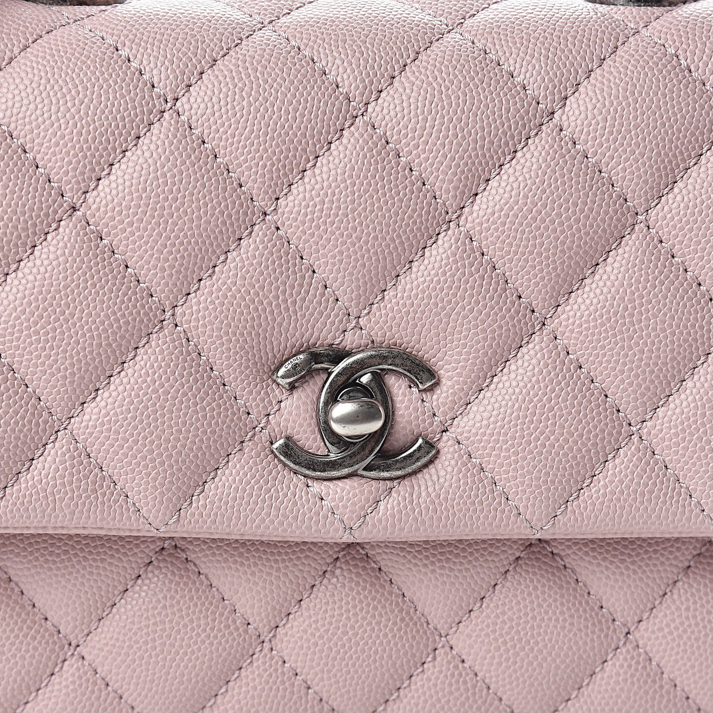 Caviar Quilted Mini Coco Handle Flap Pink