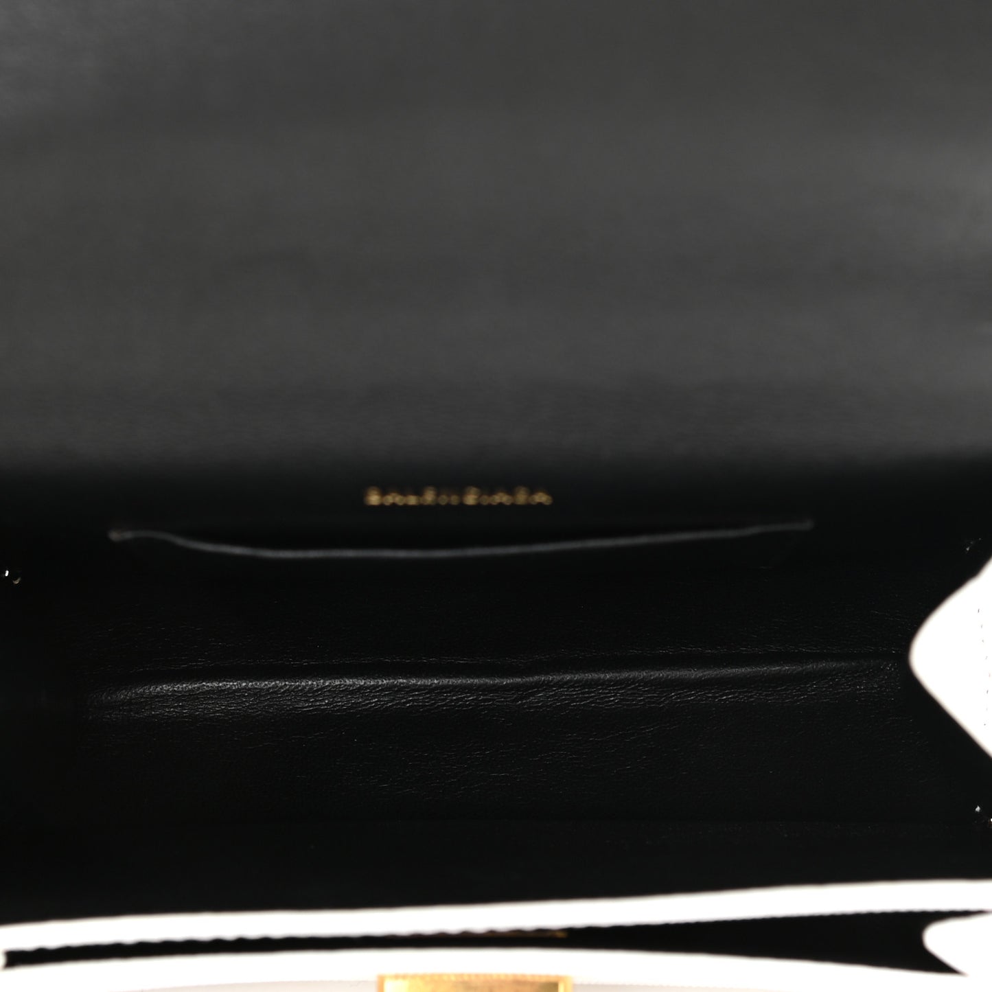 Patent Calfskin Lizard Embossed XS Sharp Top Handle Bag White