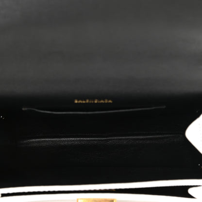 Balenciaga Patent Calfskin Lizard Embossed XS Sharp Top Handle Bag White 5 of 10