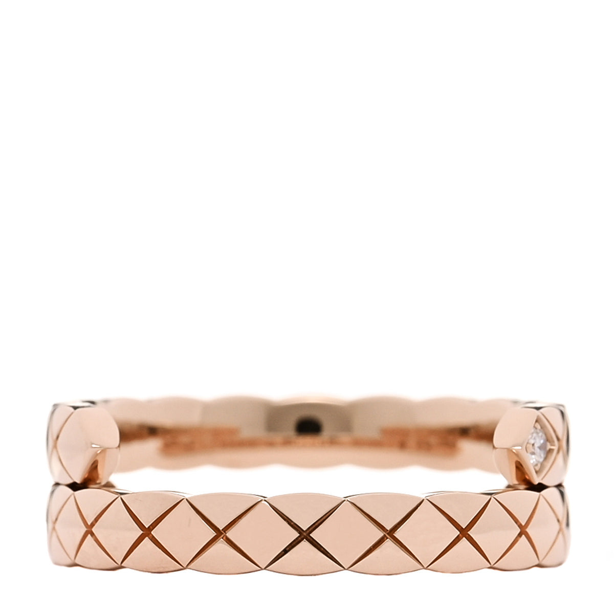 18K Beige Gold Diamond Small Coco Crush Toi Et Moi Ring 54 7