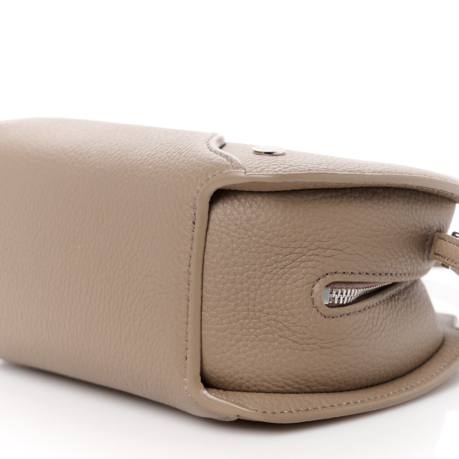 Loro Piana Grained Calfskin Sesia Crossbody Warm Mastic 10 of 10