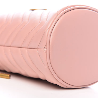 Gucci Calfskin Matelasse Mini GG Marmont 2.0 Bucket Bag Perfect Pink 7 of 9