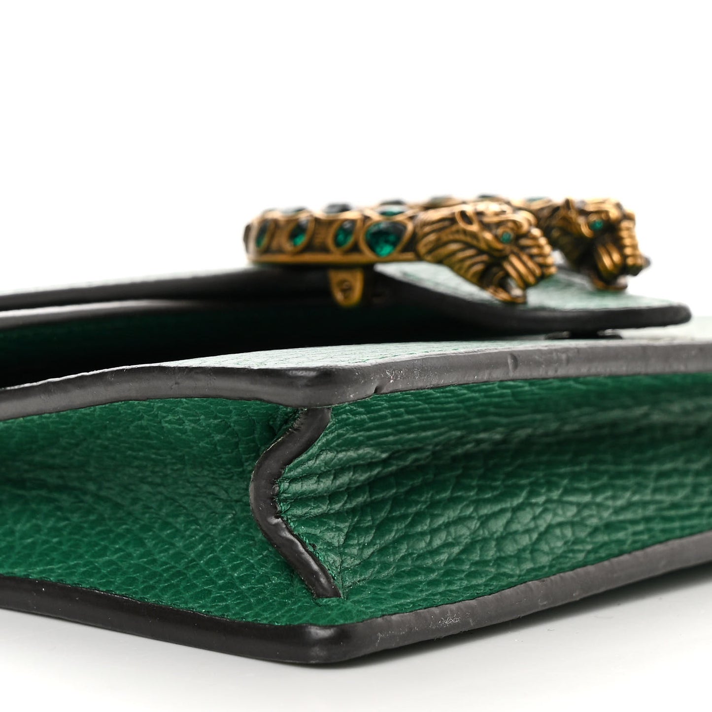 Dollar Calfskin Crystal Super Mini Dionysus Shoulder Bag Emerald