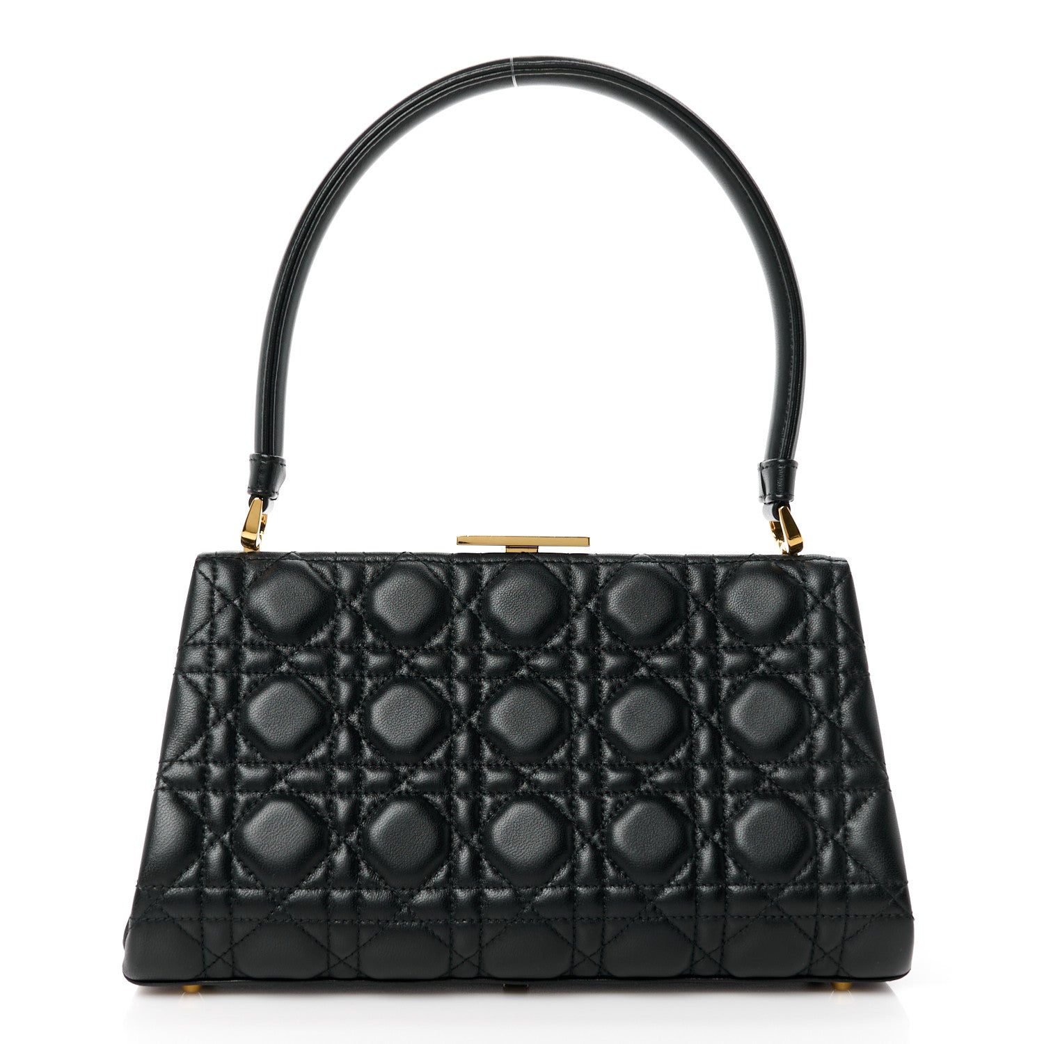 Christian Dior Calfskin Cannage Frame Bag Black 1 of 10