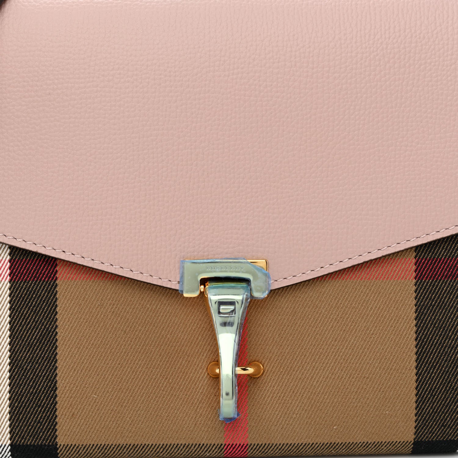 Burberry Derby Calfskin House Check Small Macken Crossbody Bag Pale Orchid 9 of 11