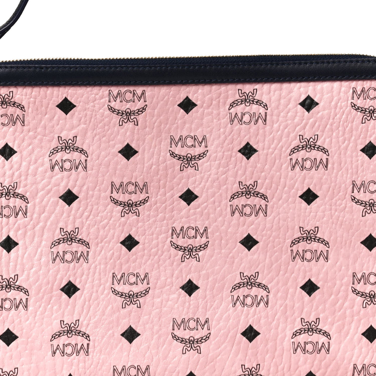 MCM Visetos Liz Shopper Tote Pouch Soft Pink 7 of 9