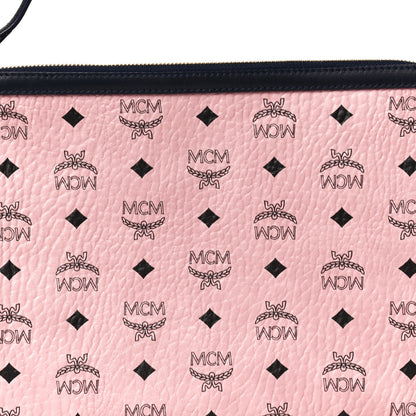 MCM Visetos Liz Shopper Tote Pouch Soft Pink 7 of 9
