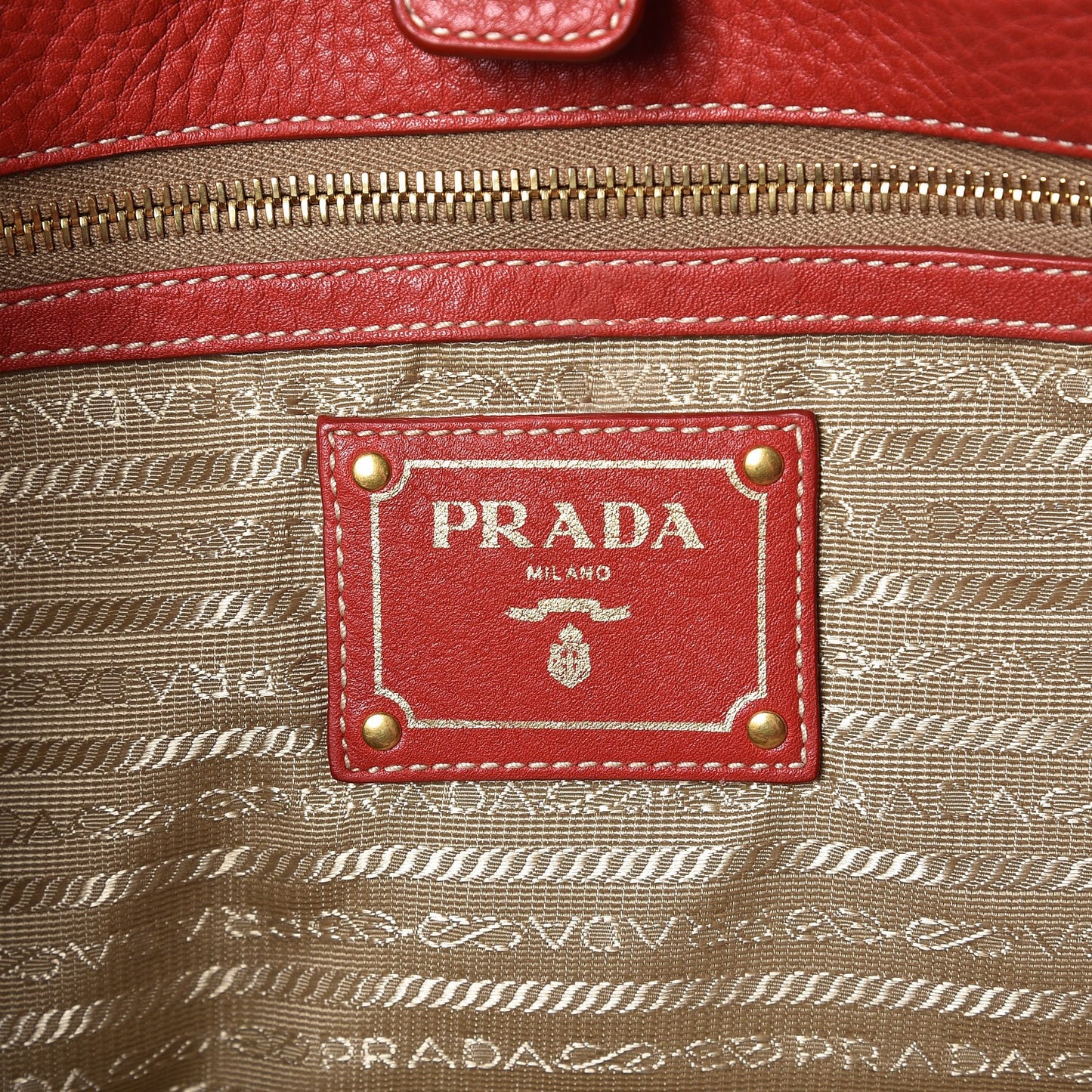 Vitello Daino Tote Rosso