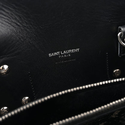 Saint Laurent Grained Calfskin Embossed Python Small Sac De Jour Black 6 of 12