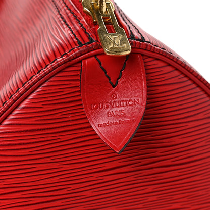 Louis Vuitton Epi Keepall 45 Castillan Red 6 of 9