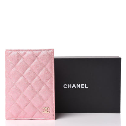 Chanel Iridescent Caviar Quilted Passport Holder Pink 8 of 8
