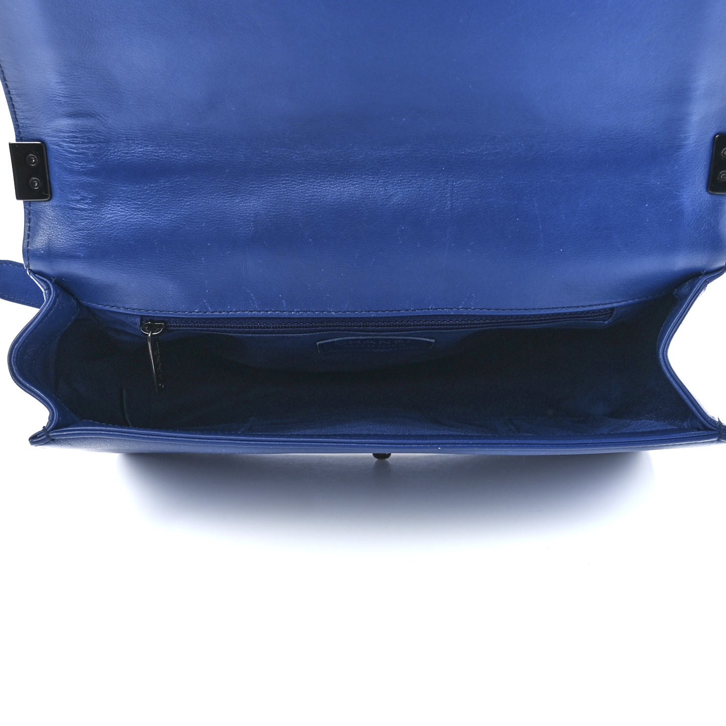 Calfskin Quilted New Medium Boy Flap Blue