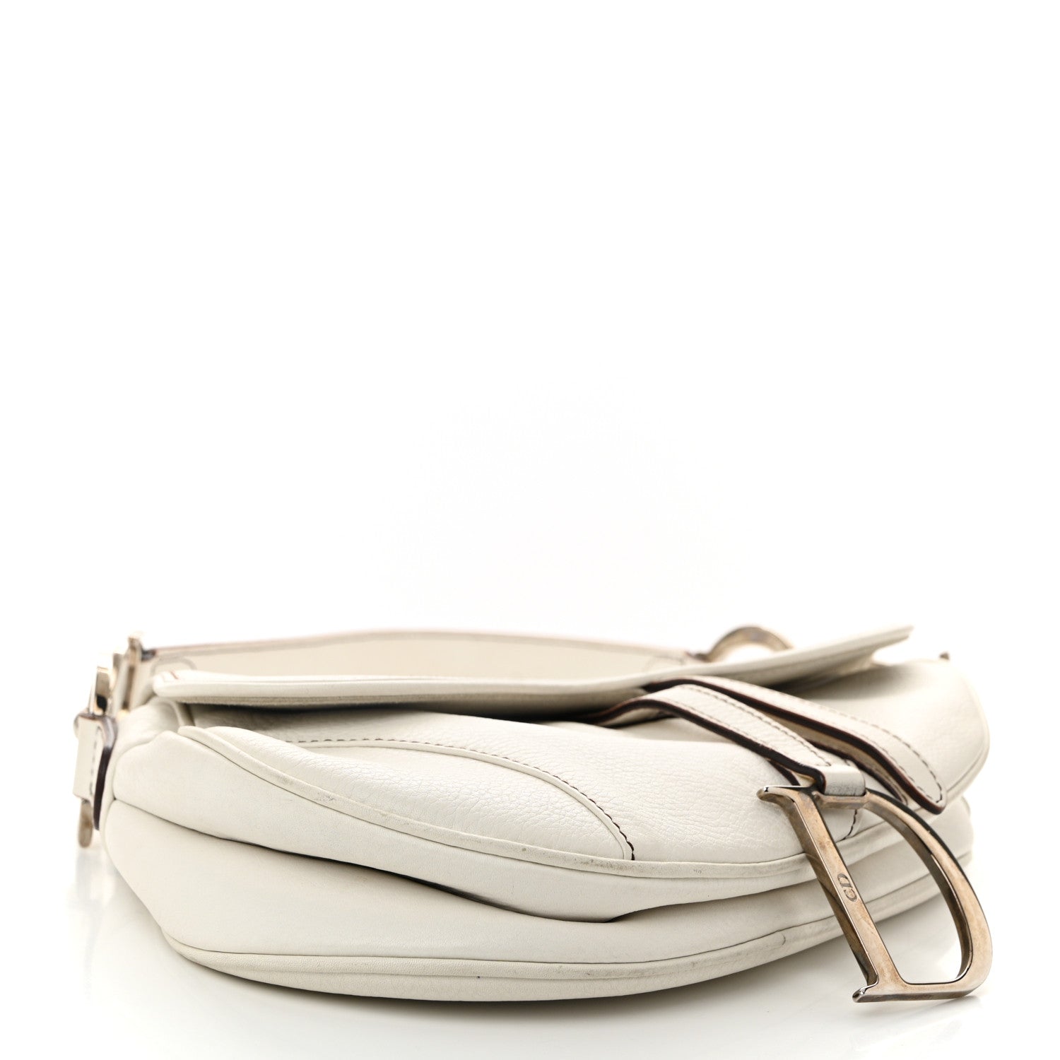 Christian Dior Calfskin Saddle Bag White 4 of 10