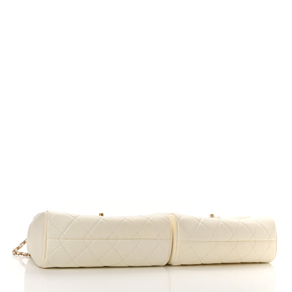 Chanel Lambskin Quilted Large Side-Packs White 4 of 14