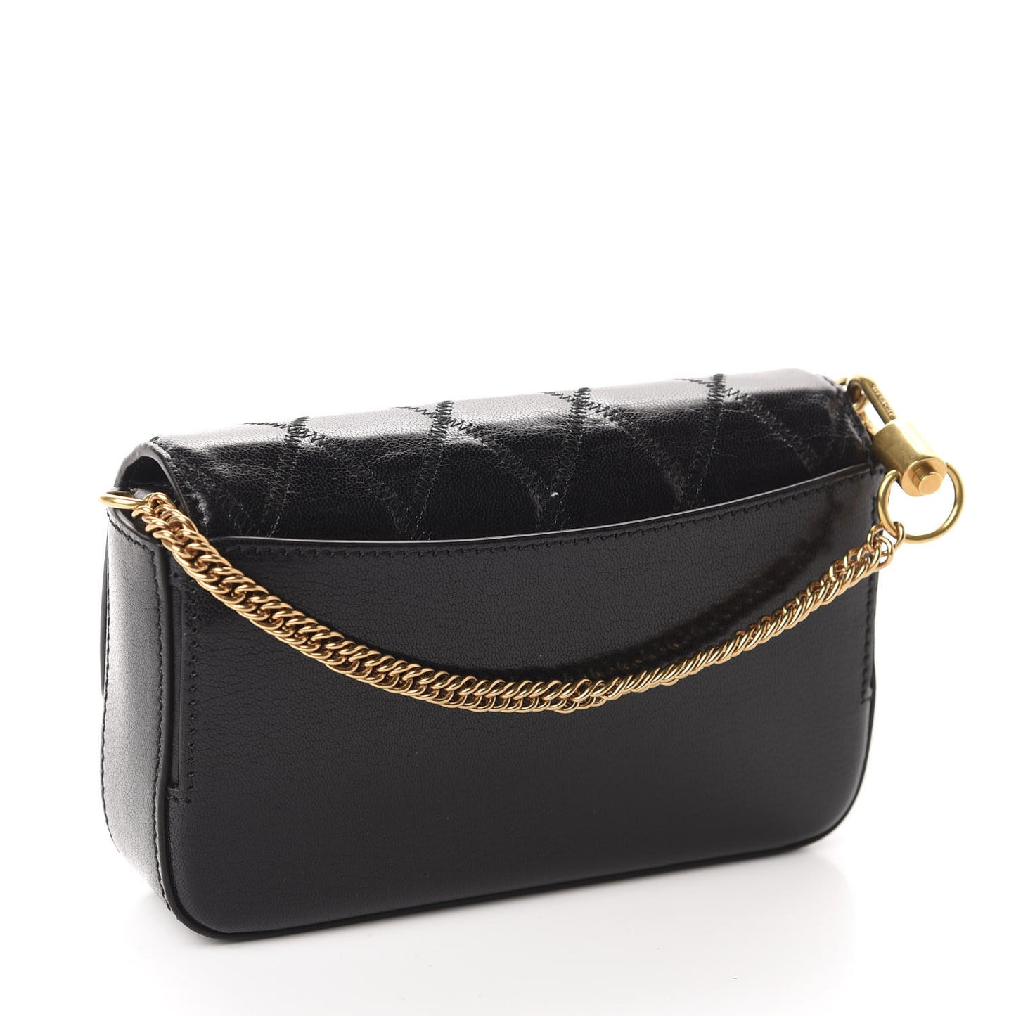 Goatskin Quilted GV3 Mini Pocket Convertible Bag Black