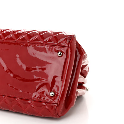 Chanel Patent Quilted Large Just Mademoiselle Bowling Bag Red 11 of 11