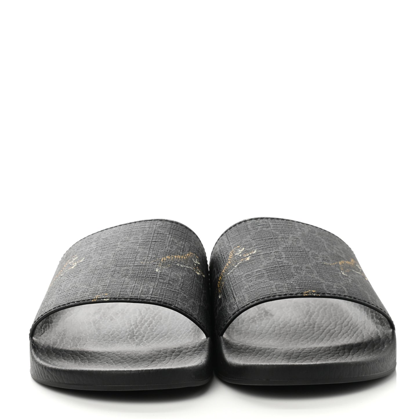 GG Supreme Monogram Tigers Mens Slide Sandals 10 Black Multicolor