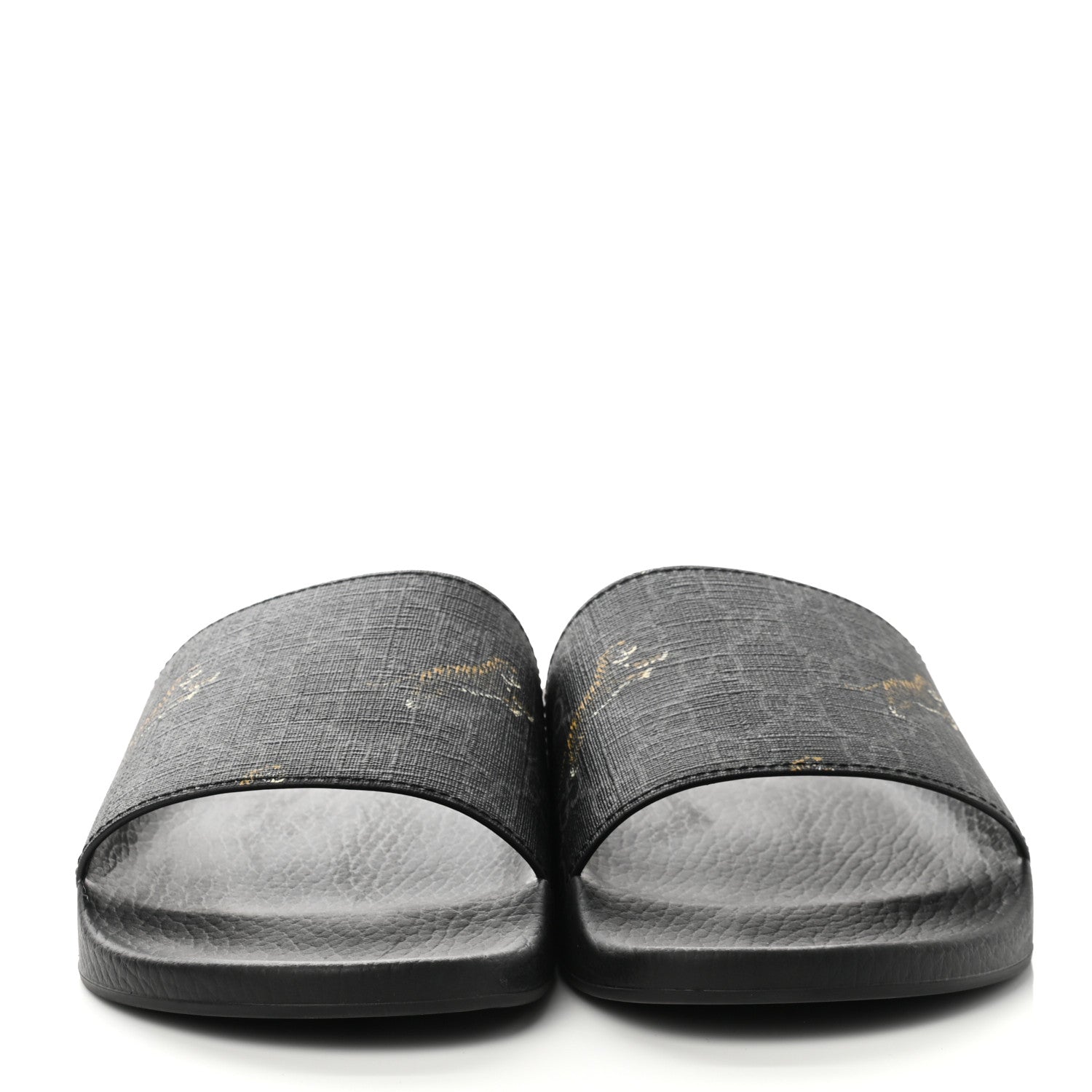 Gucci GG Supreme Monogram Tigers Mens Slide Sandals 10 Black Multicolor 2 of 8