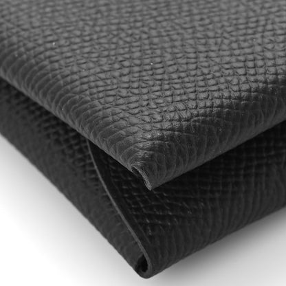 Hermes Epsom Calvi Duo Card Case Black 7 of 9