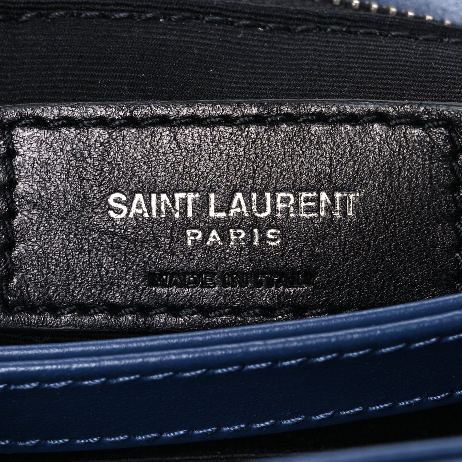 Saint Laurent Calfskin Y Quilted Monogram Toy Loulou Crossbody Bag Denim 6 of 10